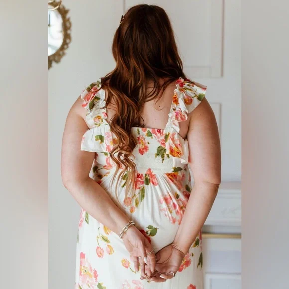 Worn Once - Sugarlips Curve Magdalena Midi Dress in Pink & W… - Picture 13 of 16